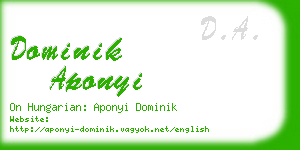 dominik aponyi business card